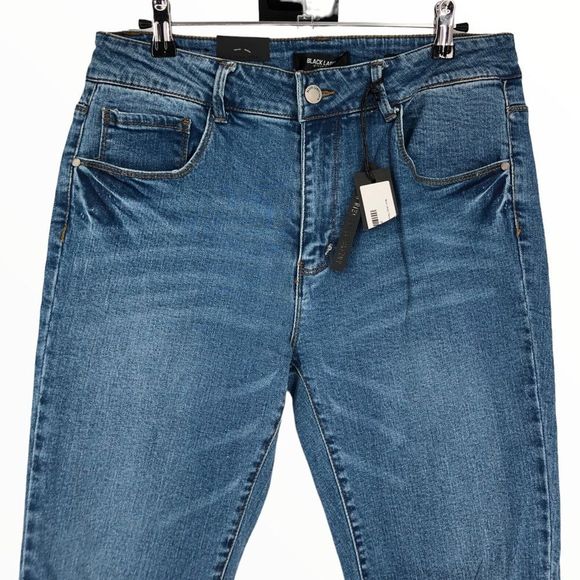 Black Label c’est toi Mid Rise Ankle Skinny Distressed Jeans size 15/33 NWT - Picture 2 of 12